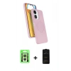 MARSİLYAN™- Redmi 13C Kılıf İz Işık Koleksiyonu - Siyah 6D Antistatik Mat Seramik Hayalet Nano Ekran Koruyucu + Raze Metal Kamera Lens - GS