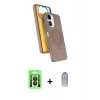 MARSİLYAN™- Redmi 13C Kılıf İz Işık Koleksiyonu - Siyah Joko Magic 5D Cam + Raze Metal Kamera Lens - SH