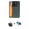 MARSİLYAN™- Redmi 13C Kılıf Kıvılcım Işık Serisi - Siyah 3D Antistatik Cam Ekran Koruyucu + Kamera Lens Koruma Cam - SF