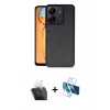 MARSİLYAN™- Redmi 13C Kılıf Kıvılcım Işık Serisi - Siyah 3D Antistatik Cam Ekran Koruyucu + Kamera Lens Koruma Cam - SF