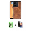 MARSİLYAN™- Redmi 13C Kılıf Kıvılcım Işık Serisi - Siyah 3D Antistatik Mat Seramik Nano Ekran Koruyucu + Raze Metal Kamera Lens - GS