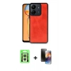 MARSİLYAN™- Redmi 13C Kılıf Kıvılcım Işık Serisi - Siyah 3D Antistatik Mat Seramik Nano Ekran Koruyucu + Raze Metal Kamera Lens - GS