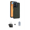MARSİLYAN™- Redmi 13C Kılıf Kıvılcım Işık Serisi - Siyah Joko Magic 5D Cam + Şeffaf Kamera Lens Koruma Cam