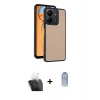MARSİLYAN™- Redmi 13C Kılıf Kıvılcım Işık Serisi - Siyah Joko Magic 5D Cam + Şeffaf Kamera Lens Koruma Cam