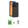 MARSİLYAN™- Redmi 13C Kılıf Kıvılcım Işık Serisi - Siyah Joko Magic 5D Cam + Raze Metal Kamera Lens - SH