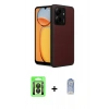 MARSİLYAN™- Redmi 13C Kılıf Kıvılcım Işık Serisi - Siyah Joko Magic 5D Cam + Raze Metal Kamera Lens - SH