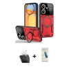MARSİLYAN™- Redmi 13C Kılıf Kıvılcım Modern Serisi - Şeffaf Pasifik Cam Ekran Koruyucu + Kamera Lens Koruma Cam - SF