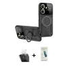 MARSİLYAN™- Redmi 13C Kılıf Kıvılcım Modern Serisi - Şeffaf Pasifik Cam Ekran Koruyucu + Kamera Lens Koruma Cam - SF