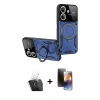 MARSİLYAN™- Redmi 13C Kılıf Kıvılcım Modern Serisi - Siyah 3D Antistatik Mat Seramik Nano Ekran Koruyucu + Kamera Lens Koruma Cam - SF