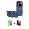 MARSİLYAN™- Redmi 13C Kılıf Kıvılcım Modern Serisi - Siyah 3D Antistatik Mat Seramik Nano Ekran Koruyucu + Raze Metal Kamera Lens - GS