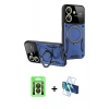 MARSİLYAN™- Redmi 13C Kılıf Kıvılcım Modern Serisi - Siyah 3D Antistatik Seramik Nano Ekran Koruyucu + Raze Metal Kamera Lens - SH