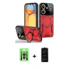 MARSİLYAN™- Redmi 13C Kılıf Kıvılcım Modern Serisi - Siyah 6D Antistatik Mat Seramik Hayalet Nano Ekran Koruyucu + Raze Metal Kamera Lens - SH