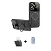 MARSİLYAN™- Redmi 13C Kılıf Kıvılcım Modern Serisi - Siyah Joko Magic 5D Cam + Kamera Lens Koruma Cam - SF