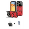 MARSİLYAN™- Redmi 13C Kılıf Kıvılcım Modern Serisi - Siyah Joko Magic 5D Cam + Kamera Lens Koruma Cam - SF