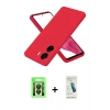 MARSİLYAN™- Redmi 13C Kılıf Kozmos Yansıma Özel Seri - Şeffaf Pasifik Cam Ekran Koruyucu + Raze Metal Kamera Lens - SH