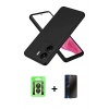 MARSİLYAN™- Redmi 13C Kılıf Kozmos Yansıma Özel Seri - Siyah 3D Antistatik Hayalet Cam Ekran Koruyucu + Raze Metal Kamera Lens - SH