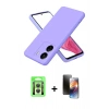 MARSİLYAN™- Redmi 13C Kılıf Kozmos Yansıma Özel Seri - Siyah 3D Antistatik Mat Seramik Nano Ekran Koruyucu + Raze Metal Kamera Lens - GS