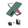 MARSİLYAN™- Redmi 13C Kılıf Kozmos Yansıma Özel Seri - Siyah 3D Antistatik Mat Seramik Nano Ekran Koruyucu + Kamera Lens Koruma Cam - SF