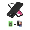 MARSİLYAN™- Redmi 13C Kılıf Kozmos Yansıma Özel Seri - Siyah 3D Antistatik Mat Seramik Nano Ekran Koruyucu + Raze Metal Kamera Lens - GS