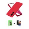 MARSİLYAN™- Redmi 13C Kılıf Kozmos Yansıma Özel Seri - Siyah 3D Antistatik Mat Seramik Nano Ekran Koruyucu + Raze Metal Kamera Lens - SH