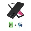 MARSİLYAN™- Redmi 13C Kılıf Kozmos Yansıma Özel Seri - Siyah 3D Antistatik Seramik Nano Ekran Koruyucu + Raze Metal Kamera Lens - GS