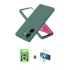 MARSİLYAN™- Redmi 13C Kılıf Kozmos Yansıma Özel Seri - Siyah 3D Antistatik Seramik Nano Ekran Koruyucu + Raze Metal Kamera Lens - GS