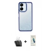 MARSİLYAN™- Redmi 13C Kılıf Nova Işık Serisi - Şeffaf Pasifik Cam Ekran Koruyucu + Kamera Lens Koruma Cam - SF