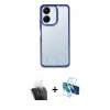 MARSİLYAN™- Redmi 13C Kılıf Nova Işık Serisi - Siyah 3D Antistatik Seramik Nano Ekran Koruyucu + Kamera Lens Koruma Cam - SF