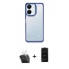 MARSİLYAN™- Redmi 13C Kılıf Nova Işık Serisi - Siyah 6D Antistatik Mat Seramik Hayalet Nano Ekran Koruyucu + Kamera Lens Koruma Cam - SF
