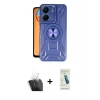 MARSİLYAN™- Redmi 13C Kılıf Nova Yansıma Prime - Şeffaf Pasifik Cam Ekran Koruyucu + Kamera Lens Koruma Cam - SF