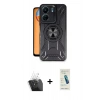 MARSİLYAN™- Redmi 13C Kılıf Nova Yansıma Prime - Şeffaf Pasifik Cam Ekran Koruyucu + Kamera Lens Koruma Cam - SF