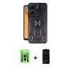 MARSİLYAN™- Redmi 13C Kılıf Nova Yansıma Prime - Siyah 6D Antistatik Mat Seramik Hayalet Nano Ekran Koruyucu + Raze Metal Kamera Lens - SH