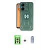 MARSİLYAN™- Redmi 13C Kılıf Nova Yansıma Prime - Siyah Joko Magic 5D Cam + Raze Metal Kamera Lens - GS