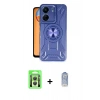 MARSİLYAN™- Redmi 13C Kılıf Nova Yansıma Prime - Siyah Joko Magic 5D Cam + Raze Metal Kamera Lens - GS