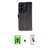 MARSİLYAN™- Redmi 13C Kılıf Siluet Işık Serisi - Şeffaf Pasifik Cam Ekran Koruyucu + Raze Metal Kamera Lens - SH
