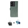 MARSİLYAN™- Redmi 13C Kılıf Siluet Işık Serisi - Siyah 3D Antistatik Cam Ekran Koruyucu + Kamera Lens Koruma Cam - SF