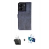 MARSİLYAN™- Redmi 13C Kılıf Siluet Işık Serisi - Siyah 3D Antistatik Cam Ekran Koruyucu + Kamera Lens Koruma Cam - SF