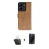 MARSİLYAN™- Redmi 13C Kılıf Siluet Işık Serisi - Siyah 3D Antistatik Hayalet Cam Ekran Koruyucu + Kamera Lens Koruma Cam - SF