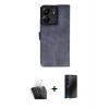 MARSİLYAN™- Redmi 13C Kılıf Siluet Işık Serisi - Siyah 3D Antistatik Hayalet Cam Ekran Koruyucu + Kamera Lens Koruma Cam - SF