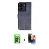 MARSİLYAN™- Redmi 13C Kılıf Siluet Işık Serisi - Siyah 3D Antistatik Mat Seramik Nano Ekran Koruyucu + Raze Metal Kamera Lens - SH