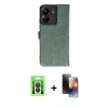 MARSİLYAN™- Redmi 13C Kılıf Siluet Işık Serisi - Siyah 3D Antistatik Mat Seramik Nano Ekran Koruyucu + Raze Metal Kamera Lens - SH