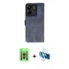 MARSİLYAN™- Redmi 13C Kılıf Siluet Işık Serisi - Siyah 3D Antistatik Seramik Nano Ekran Koruyucu + Raze Metal Kamera Lens - SH
