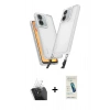 MARSİLYAN™- Redmi 13C Kılıf Ufuk Klasik - Şeffaf Pasifik Cam Ekran Koruyucu + Kamera Lens Koruma Cam - SF
