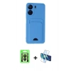 MARSİLYAN™- Redmi 13C Kılıf Vadi Çizgi Prime - Siyah 3D Antistatik Seramik Nano Ekran Koruyucu + Raze Metal Kamera Lens - SH
