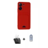 MARSİLYAN™- Redmi 13C Kılıf Vadi Çizgi Prime - Siyah Joko Magic 5D Cam + Şeffaf Kamera Lens Koruma Cam
