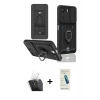 MARSİLYAN™- Redmi 13C Kılıf Vadi Form Prime - Şeffaf Pasifik Cam Ekran Koruyucu + Kamera Lens Koruma Cam - SF