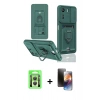 MARSİLYAN™- Redmi 13C Kılıf Vadi Form Prime - Siyah 3D Antistatik Mat Seramik Nano Ekran Koruyucu + Raze Metal Kamera Lens - GS