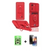 MARSİLYAN™- Redmi 13C Kılıf Vadi Form Prime - Siyah 3D Antistatik Mat Seramik Nano Ekran Koruyucu + Raze Metal Kamera Lens - GS