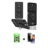 MARSİLYAN™- Redmi 13C Kılıf Vadi Form Prime - Siyah 3D Antistatik Mat Seramik Nano Ekran Koruyucu + Raze Metal Kamera Lens - GS