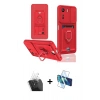 MARSİLYAN™- Redmi 13C Kılıf Vadi Form Prime - Siyah 3D Antistatik Seramik Nano Ekran Koruyucu + Kamera Lens Koruma Cam - SF
